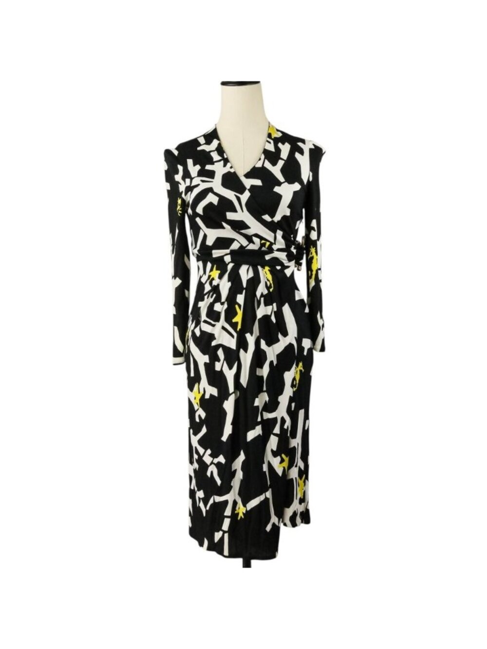 Gucci Bamboo Belt Wrap Dress Knee Length 36 Black